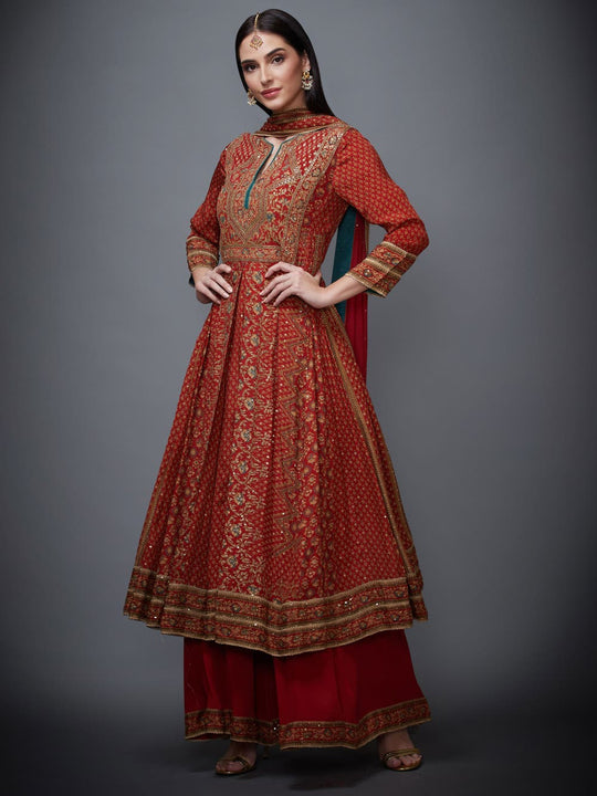 RI-Ritu-Kumar-Rust-And-Beige-Ari-Embroidered-Suit-Set-Side-View1