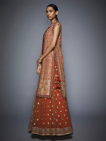 Image Title RI-Ritu-Kumar-Rust-And-Gold-Bridal-Jacket-Side-View1
