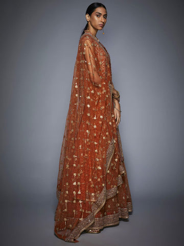 Image Title RI-Ritu-Kumar-Rust-And-Gold-Bridal-Jacket-Side-View2