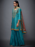 RI-Ritu-Kumar-Turquoise-And-Gold-Embroidered-Suit-Set-Side-View1