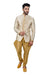 Elegant Dutch white Golden Jodhpuri With Breeches Indian Traditional Suit Set For Men - RK3070SNT