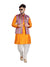 Indian Traditional Marvelous Marigold Kurta Set With Multicolored Nehru Jacket - RK4236