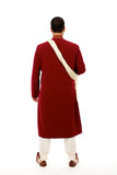 Red Maroon Sherwani for Men Size 42 (Rent)