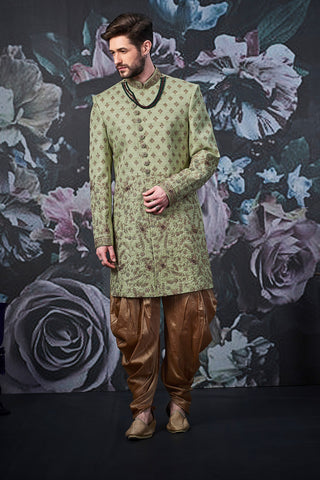 Image Title Glamorous Pista Indian Wedding Sherwani For Men - WS135040SNT