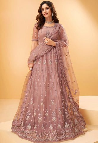 Image Title Superb Brown Party Lehenga Choli- SNT1028B