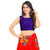 Modestly Stunning Purple Designer Indian High-Neck Sleeveless Saree Blouse Choli (VFJ-45-Purple)