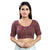 Lovely Magenta Designer Indian Traditional Ikat Printed Elbow Sleeves Saree Blouse Choli (X-1032ELB-Magenta)