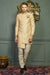 Exquisite Asymmetrical Beige Indian Wedding Indo-Western Sherwani for Men -IW47816SNT