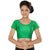 Designer Indian Green Lycra Non-Padded Stretchable Half Sleeves Saree Blouse Crop Top (A-11)