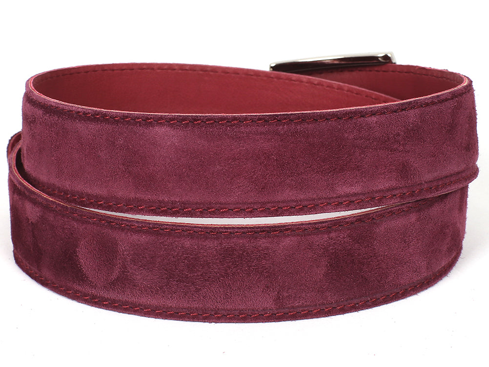 Image Title PAUL PARKMAN Men's Purple Suede Belt (ID#B06-PURP)