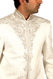 Elegant White Indian Wedding Sherwani For Men