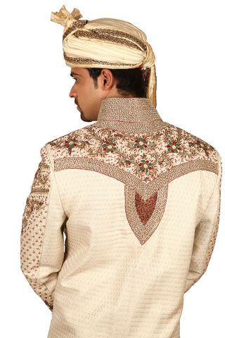Image Title Remarkable Royal Indian Wedding Straw Sherwani For Men