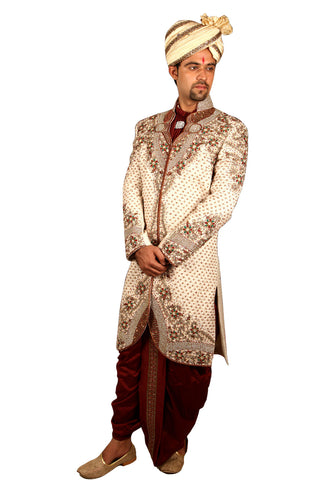 Image Title Remarkable Royal Indian Wedding Straw Sherwani For Men