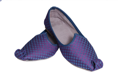 Image Title Purple Polka Dots Royal Mojari Juti BLSNT0115