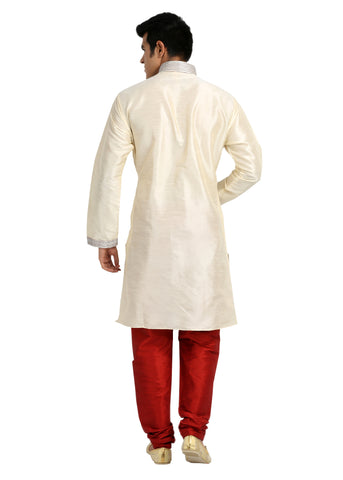 Image Title Elegant Cream Kurta Sherwani - Indian Ethnic Wear for Men