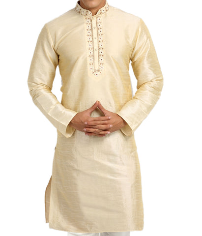 Image Title Cream Kurta Pajama Sherwani - Indian Ethnic Wear for Men
