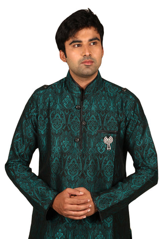Image Title Beautiful Peacock Green Kurta for Men