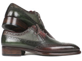 Paul Parkman Goodyear Welted Oxfords Brown & Green Shoes (ID#BW926GR) Size 6.5-7 D(M) US