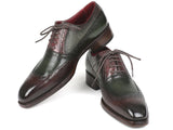 Paul Parkman Goodyear Welted Oxfords Brown & Green Shoes (ID#BW926GR) Size 10.5-11 D(M) US