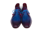 Paul Parkman Men's Chukka Boots Blue & Purple Shoes (ID#CK55U7) Size 8-8.5 D(M) US