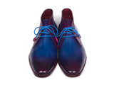 Paul Parkman Men's Chukka Boots Blue & Purple Shoes (ID#CK55U7) Size 7.5 D(M) US