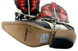 Image Title Oscar William Black Red Cowboy Men's Luxury Classic Handmade Leather Boots-11