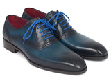 Paul Parkman Men's Blue & Navy Medallion Toe Oxfords Shoes (ID#FS88VA) Size 6 D(M) US