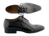 Image Title Oscar William Grey/Black Fulham Palace Men's Luxury Classic Leather Shoes-12.5