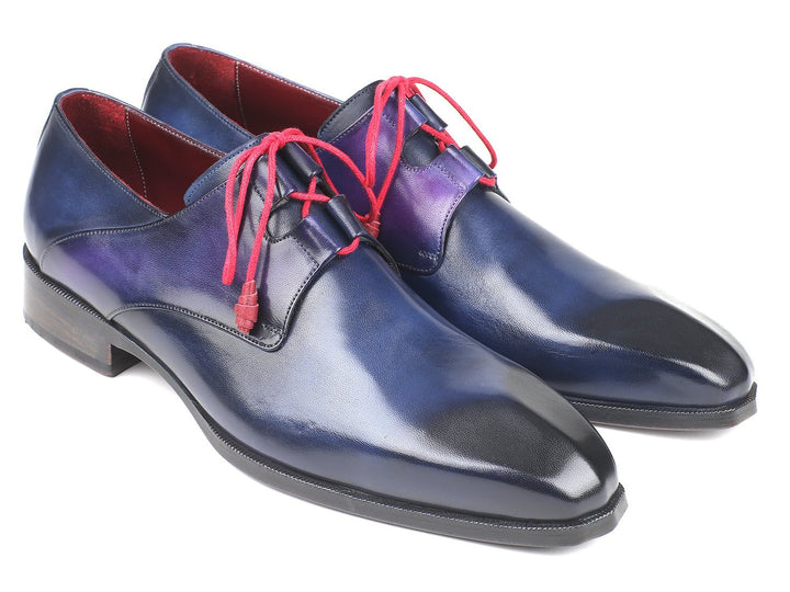 Paul Parkman Ghillie Lacing Blue Dress Shoes (ID#GT511BLU) Size 6.5-7 D(M) US