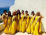 Charming Yellow and Gold Bridesmaid Saris