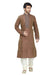 Saris and Things Brown Art Silk Readymade Ethnic Indian Kurta Pajama for Men