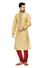 Saris and Things Cream Ghicha Silk Readymade Ethnic Indian Kurta Pajama for Men