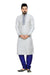 Saris and Things White Jacquard Readymade Ethnic Indian Kurta Pajama for Men