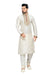 Saris and Things White Art Silk & Jacquard Readymade Ethnic Indian Kurta Pajama for Men