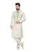 Saris and Things White Art Silk & Jacquard Readymade Ethnic Indian Kurta Pajama for Men
