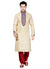 Saris and Things Cream Jacquard Readymade Ethnic Indian Kurta Pajama for Men