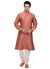 Saris and Things Orange Art Silk Readymade Ethnic Indian Kurta Pajama for Men