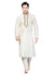 Saris and Things White Dupioni Raw Silk Readymade Ethnic Indian Kurta Pajama for Men