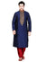 Saris and Things Blue Silk Readymade Ethnic Indian Kurta Pajama for Men