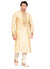 Saris and Things Cream Dupioni Raw Silk Readymade Ethnic Indian Kurta Pajama for Men