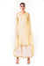 Light Yellow Gota Work Chanderi Kurta And Chanderi Pallazo Pants With A Lehriya Dupatta