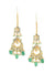 Kundan Earrings With Emerald Stone - MRR258