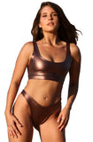 Image Title Ujena Easee Fit Bronze Action Thong Bikini - Top: Small & Bottom: Medium