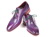 Paul Parkman Opanka Construction Purple Hand-Painted Oxfords Shoes (ID#OPK66KD) Size 11.5 D(M) US