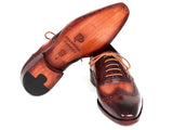 Image Title Paul Parkman Men's Two Tone Wingtip Oxfords Shoes (ID#PP22TX54) Size 12-12.5 D(M) US