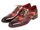 Image Title Paul Parkman Men's Two Tone Wingtip Oxfords Shoes (ID#PP22TX54) Size 11.5 D(M) US