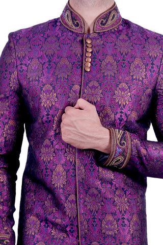 Image Title Designer Multi Colored Indian Festivals Indo-Western Sherwani for Men