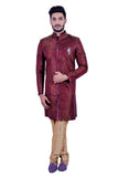Image Title Short Multicolor Indian Wedding Indo-Western Sherwani for Men