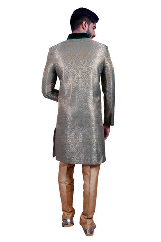 Image Title Unique Multicoloured Indian Wedding Indo-Western Sherwani for Men