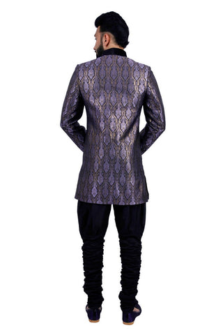 Image Title Purple Indian Wedding Indo-Western Sherwani for Men